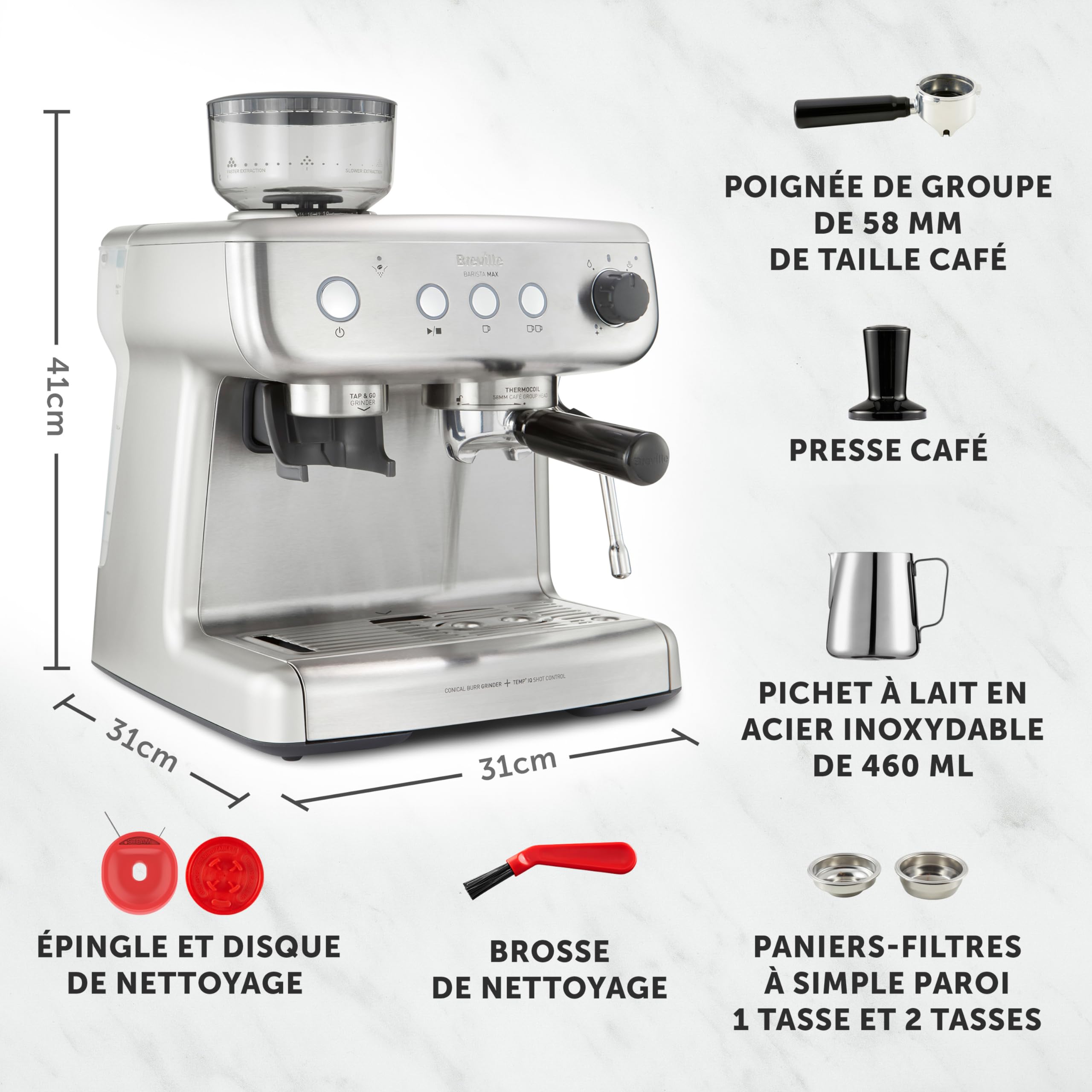 breville-barista-max-vcf126x-machine-expresso-broyeur-15-bars image 6