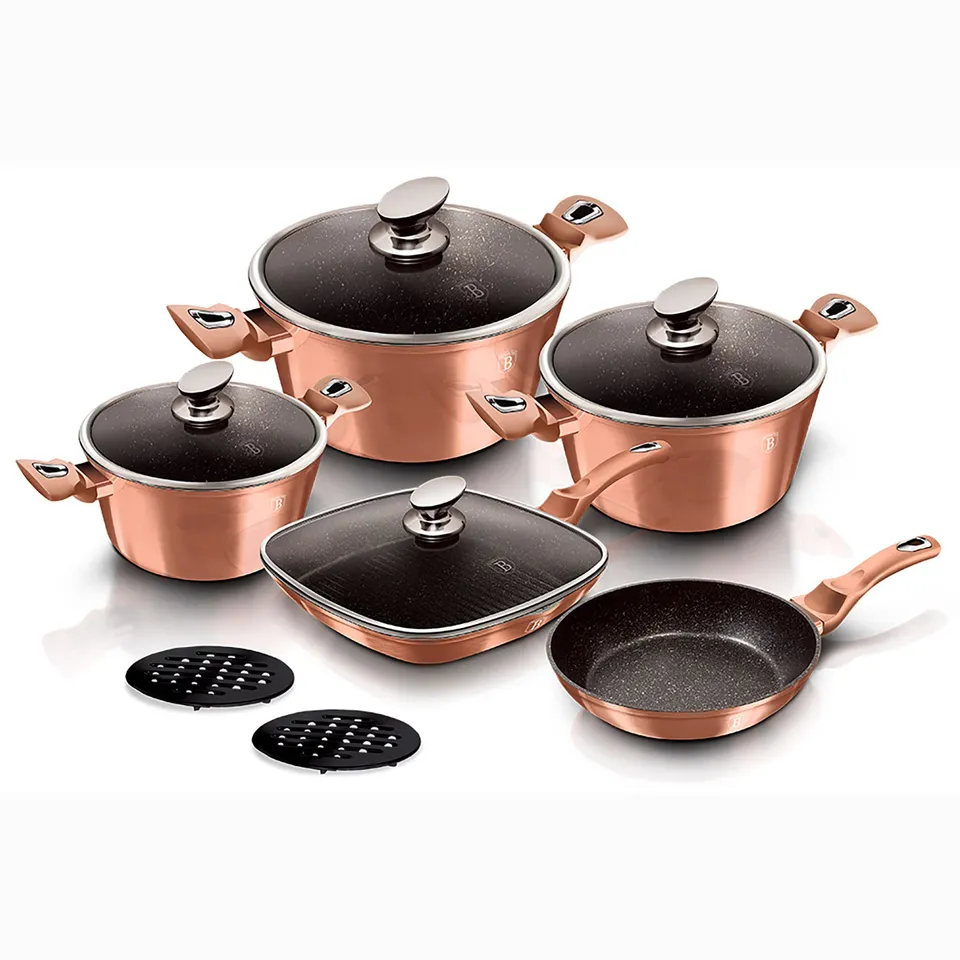 berlinger-haus-rose-gold-batterie-11-pi-ces-induction-marbre-antiadh-sif image 1