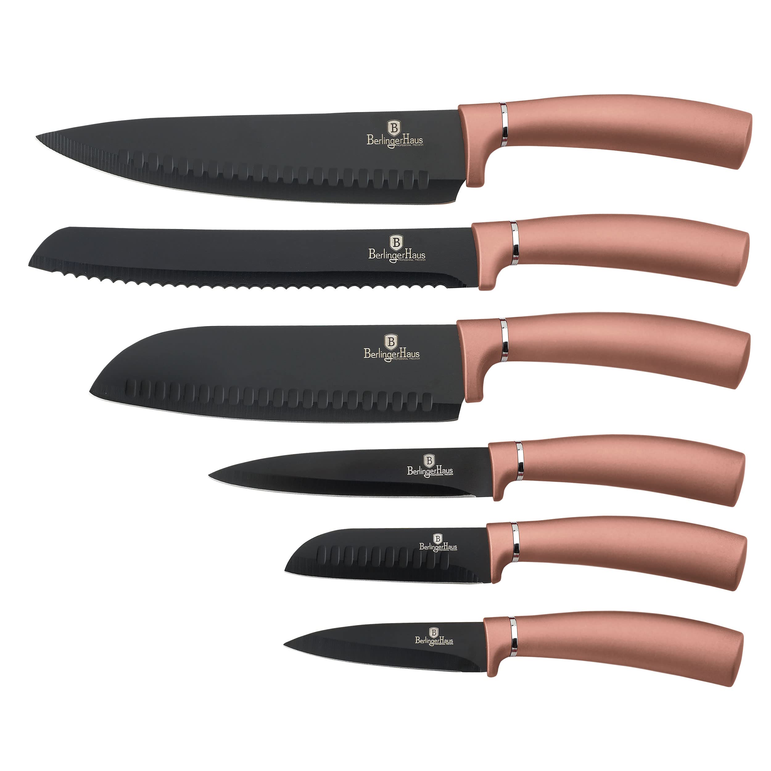 berlinger-haus-metallic-line-jeu-6-couteaux-cuisine-rose-gold-inox image 1