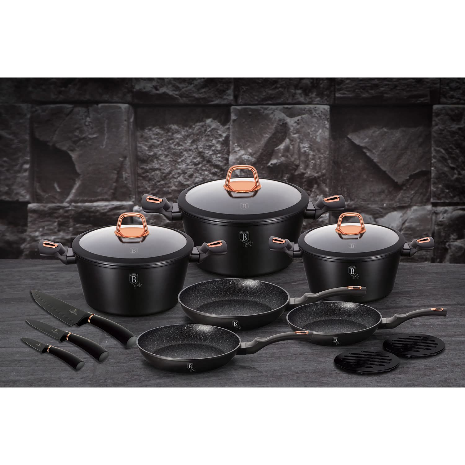 berlinger-haus-black-rose-batterie-cuisine-14-pi-ces-noir-induction image 2