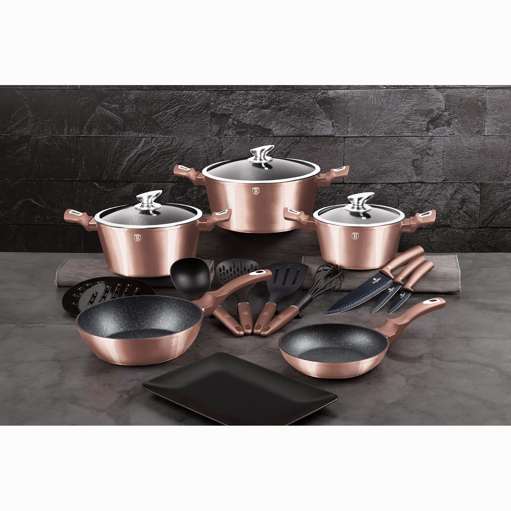 berlinger-haus-rose-gold-batterie-17-pcs-induction-marbre-or image 2