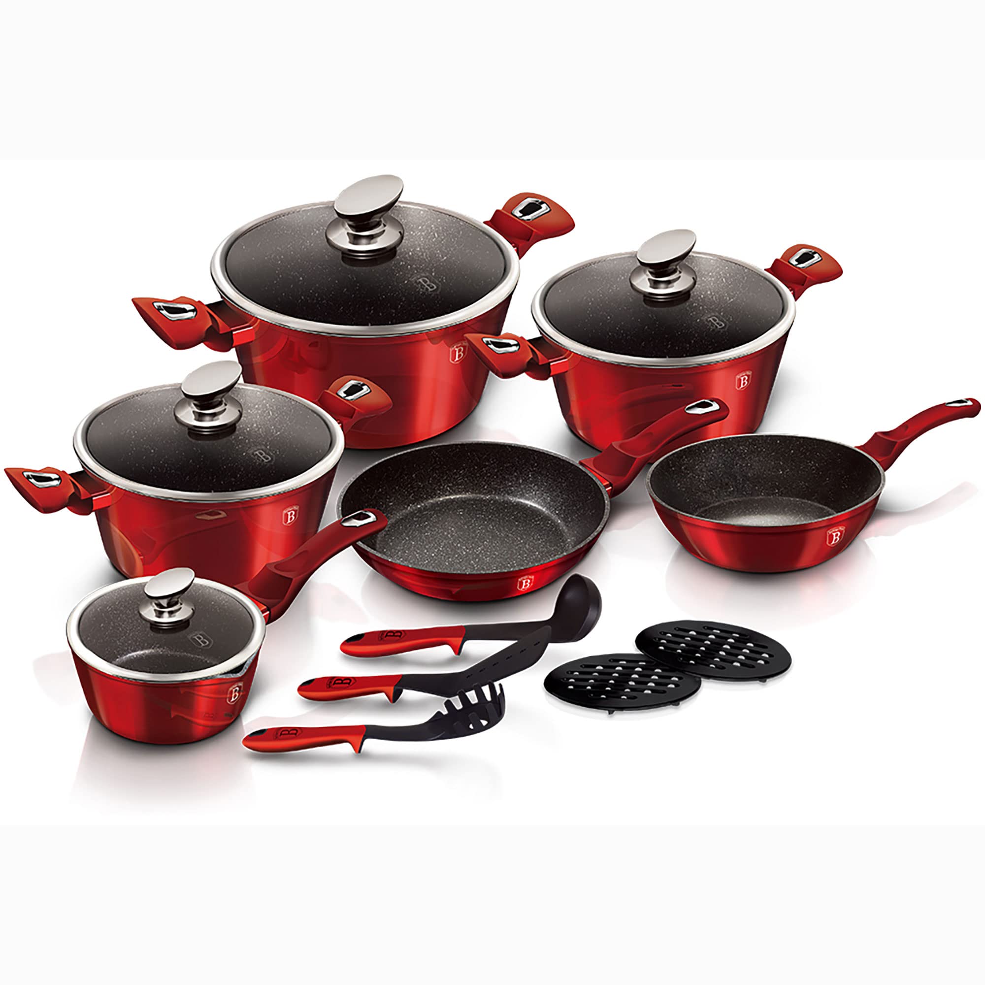 berlinger-haus-burgundy-batterie-de-cuisine-15-pi-ces-rouge-induction image 4