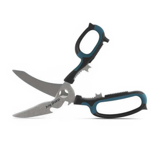 anysharp-ciseaux-cuisine-5-en-1-bleu-acier-casses-noix image 1
