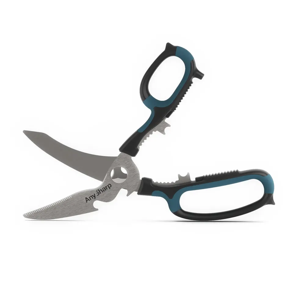 anysharp-ciseaux-cuisine-5-en-1-bleu-acier-casses-noix image 1