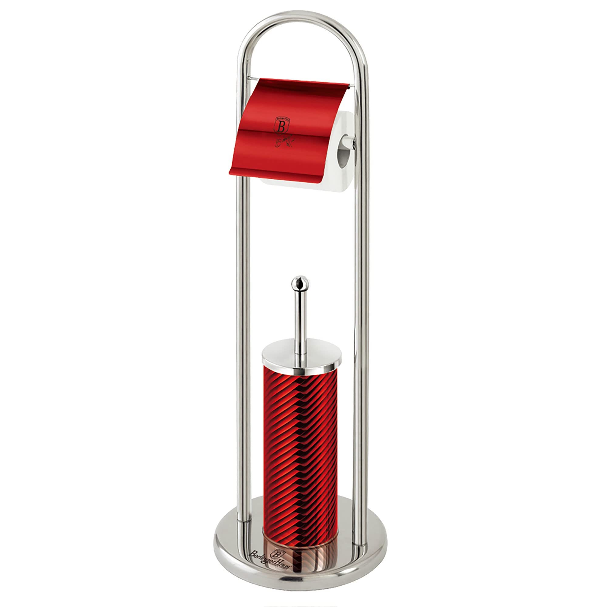 berlinger-haus-burgundy-porte-rouleau-brosse-wc-inox-rouge image 1