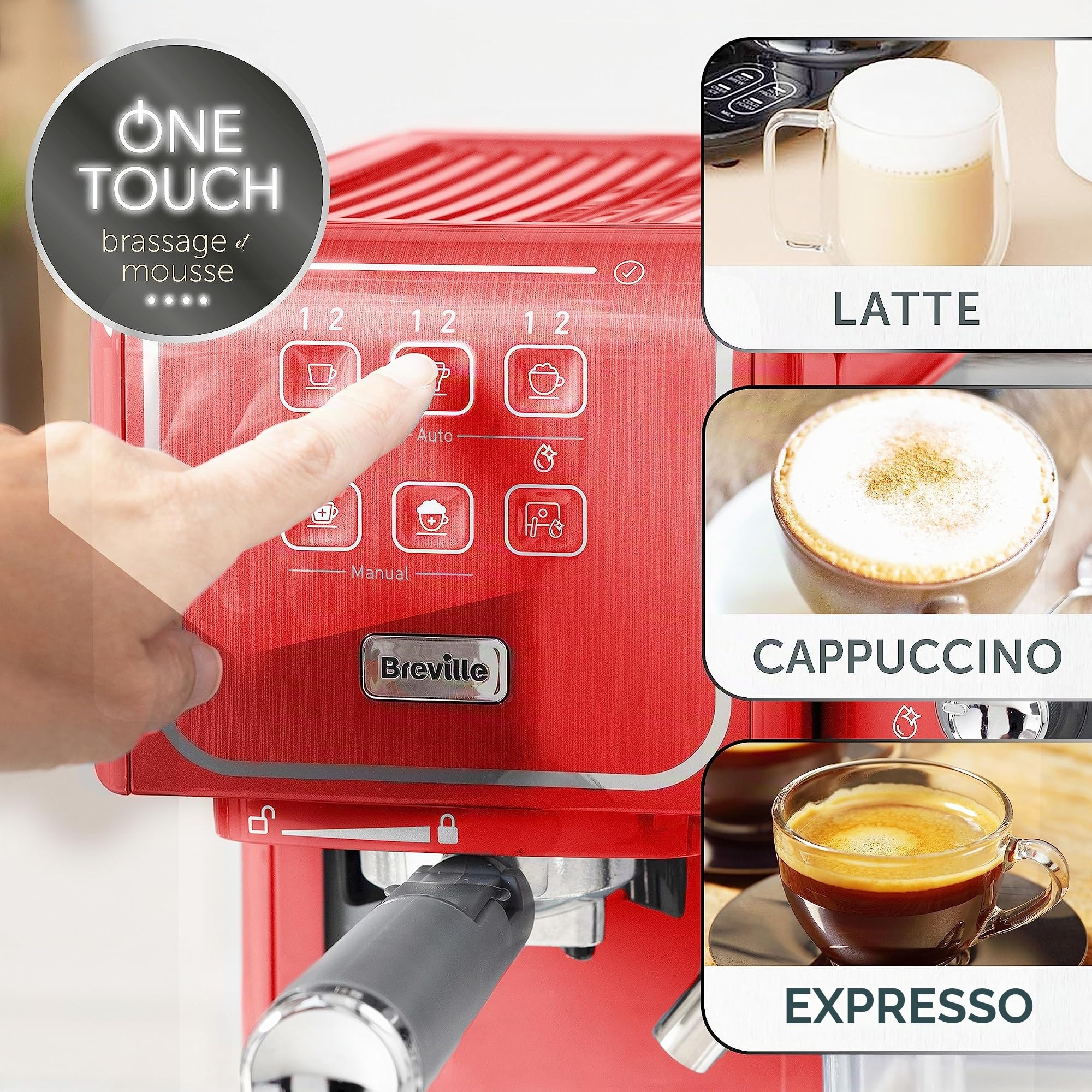 breville-prima-latte-iii-machine-expresso-rouge-19-bars-ese image 3