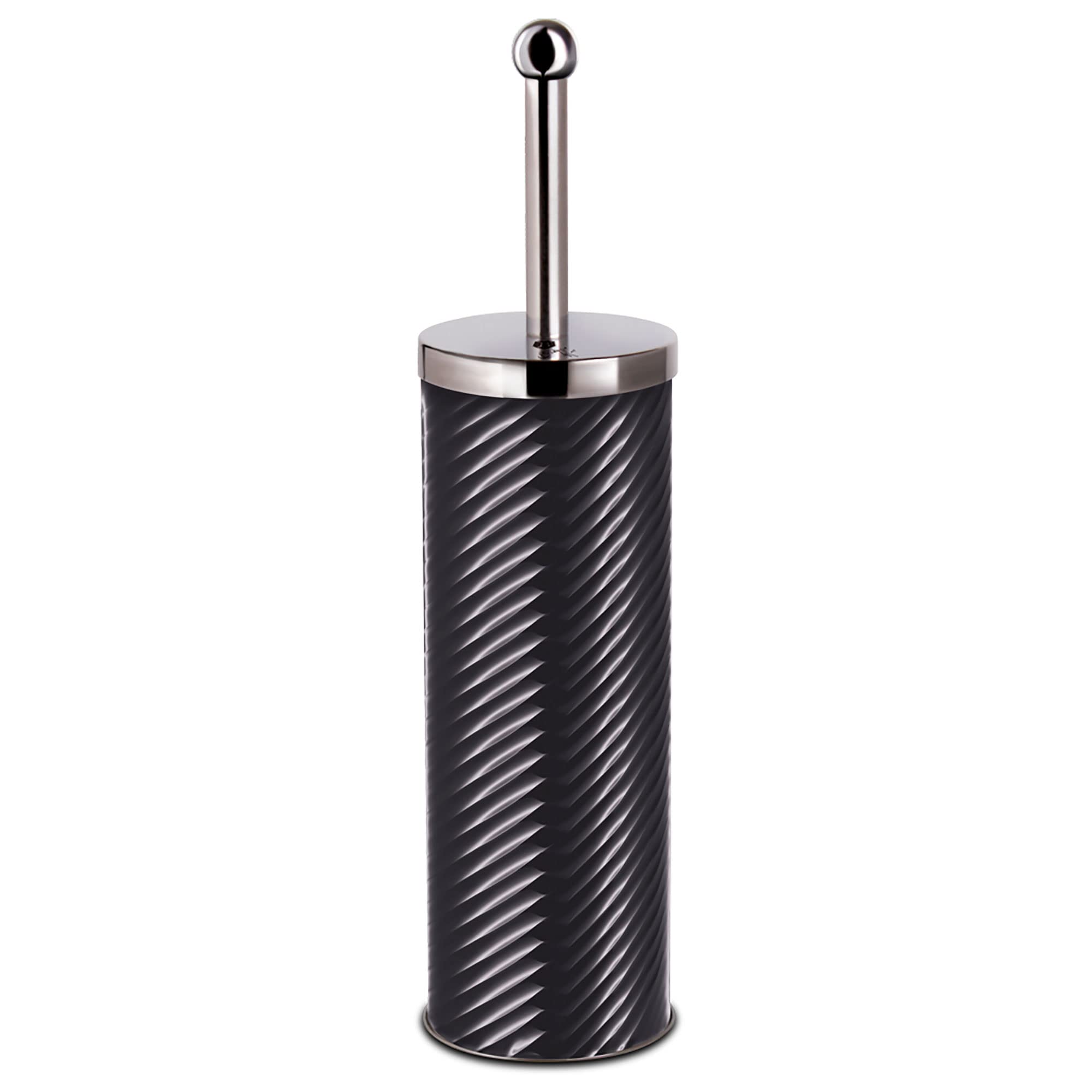 berlinger-haus-carbon-pro-brosse-wc-inox-gris-anti-claboussures image 1