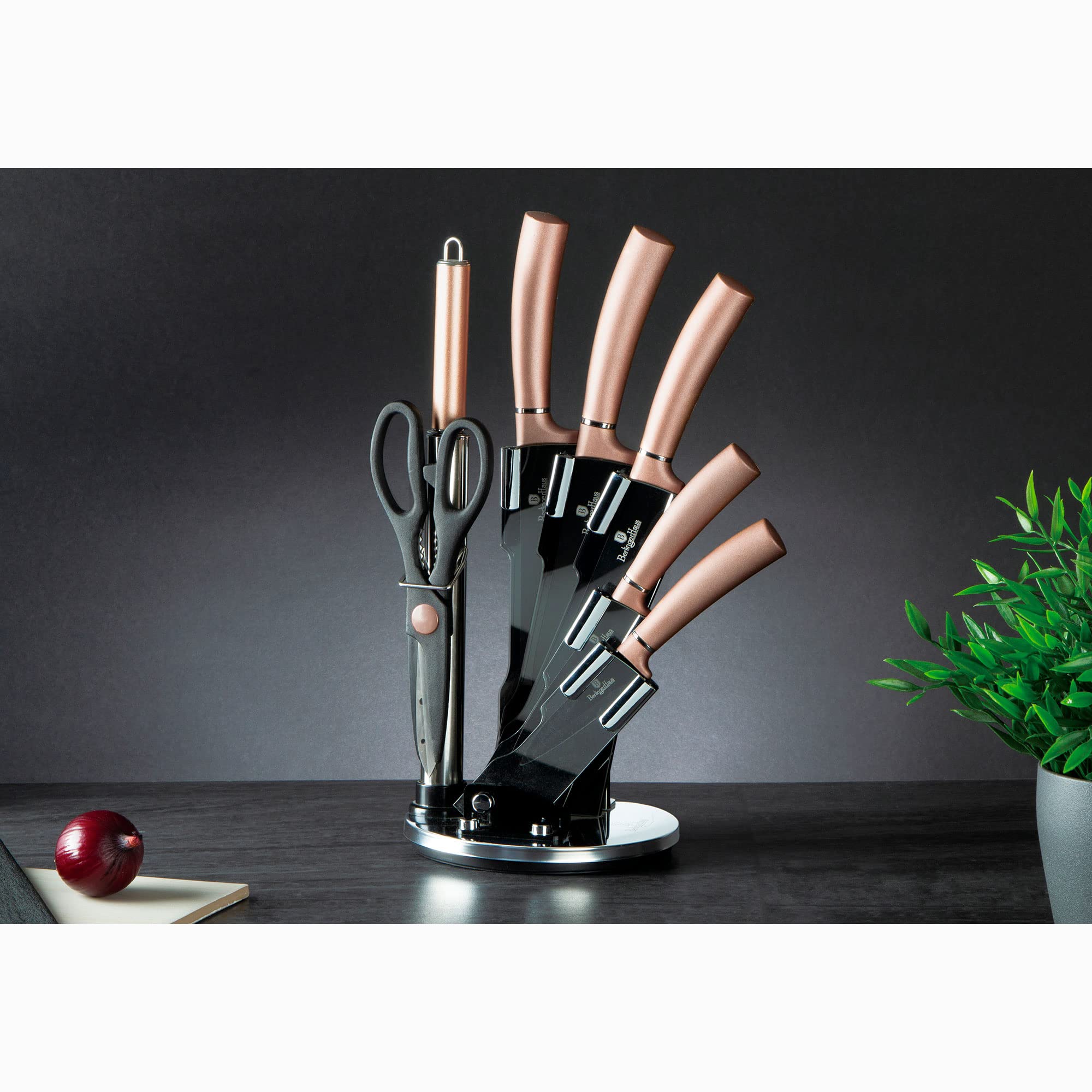 berlinger-haus-rose-gold-set-8-couteaux-cuisine-support-or-rose image 2