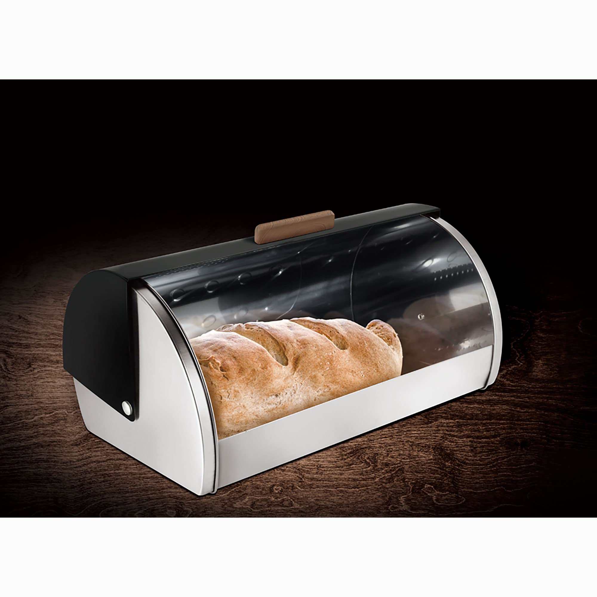 berlinger-haus-ebony-rosewood-bo-te-pain-inox-noir-38-5-cm image 2
