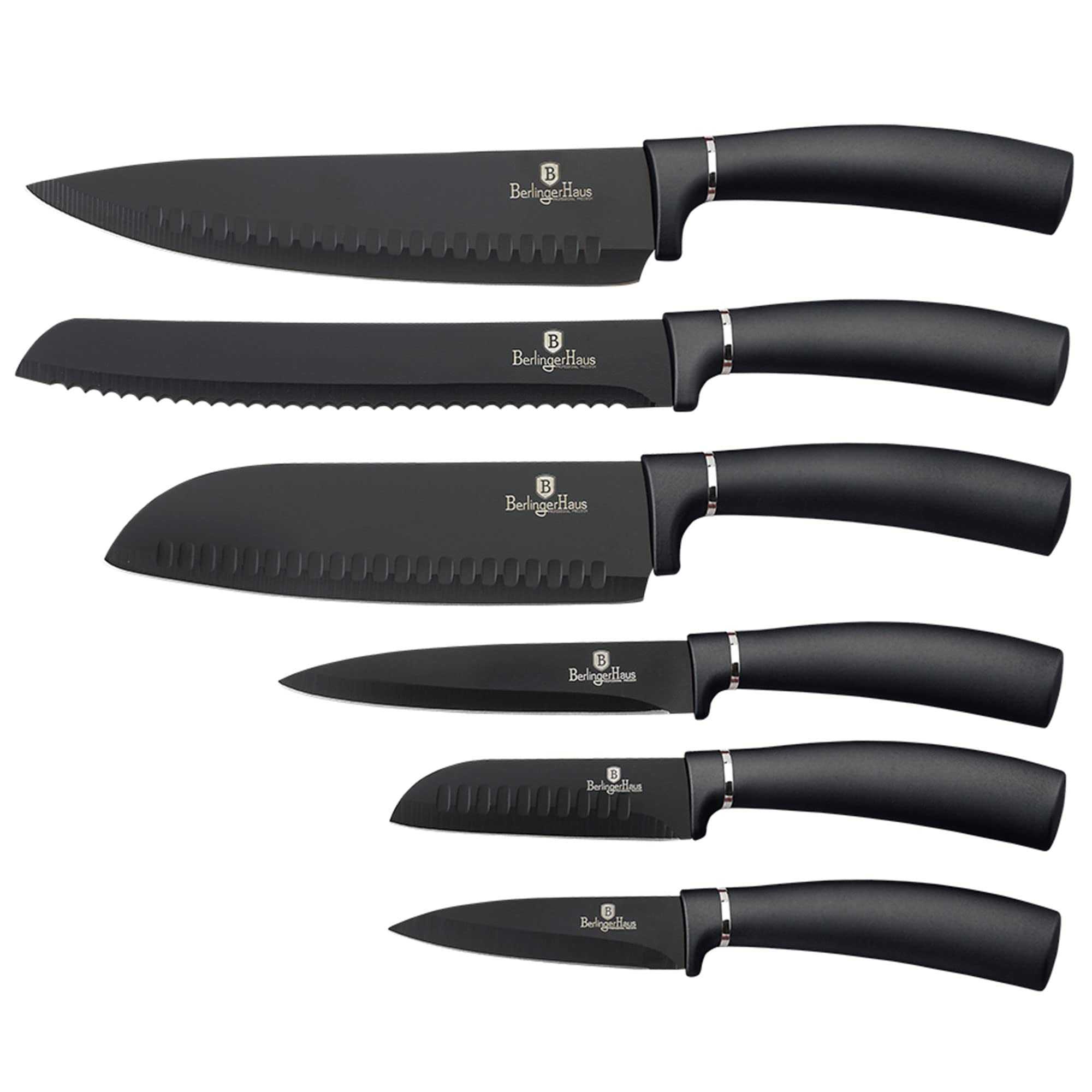 berlinger-haus-carbon-pro-set-6-couteaux-cuisine-inox-noir-pro image 1