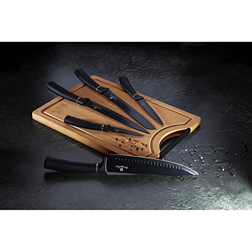 berlinger-haus-black-rose-set-5-couteaux-cuisine-planche-bambou-inox image 4