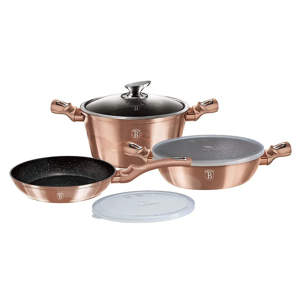 berlinger-haus-rose-gold-batterie-6-pi-ces-2-casseroles-po-le-24-cm image 1