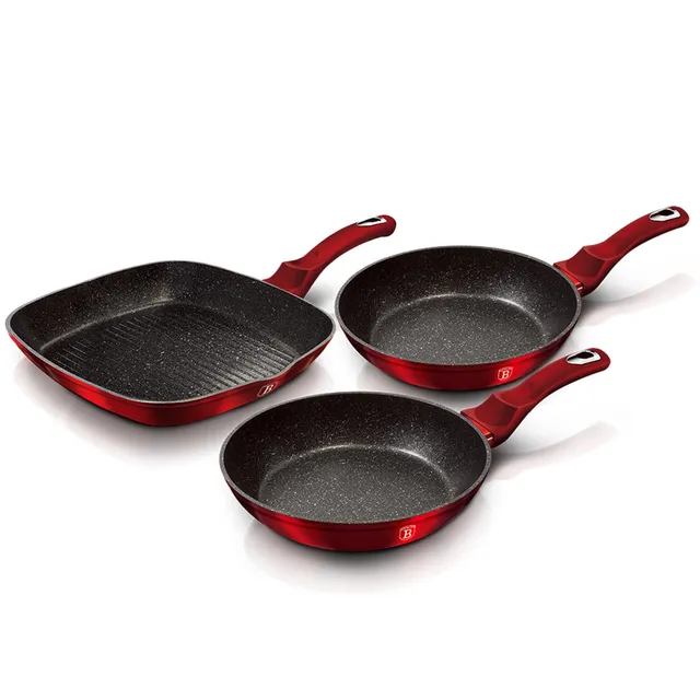 berlinger-haus-metallic-line-burgundy-lot-3-po-les-20-28-cm-rouge-induction image 1
