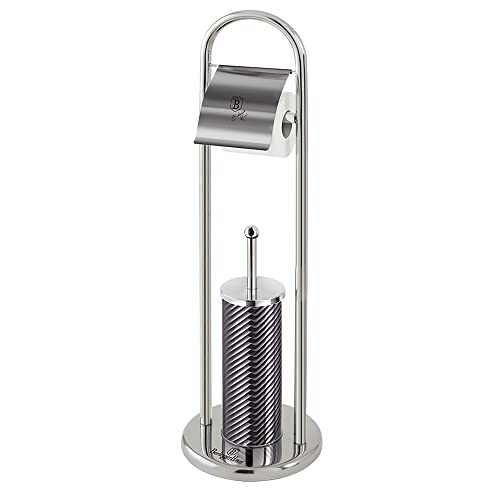 berlinger-haus-carbon-pro-porte-rouleau-brosse-wc-inox-gris image 2