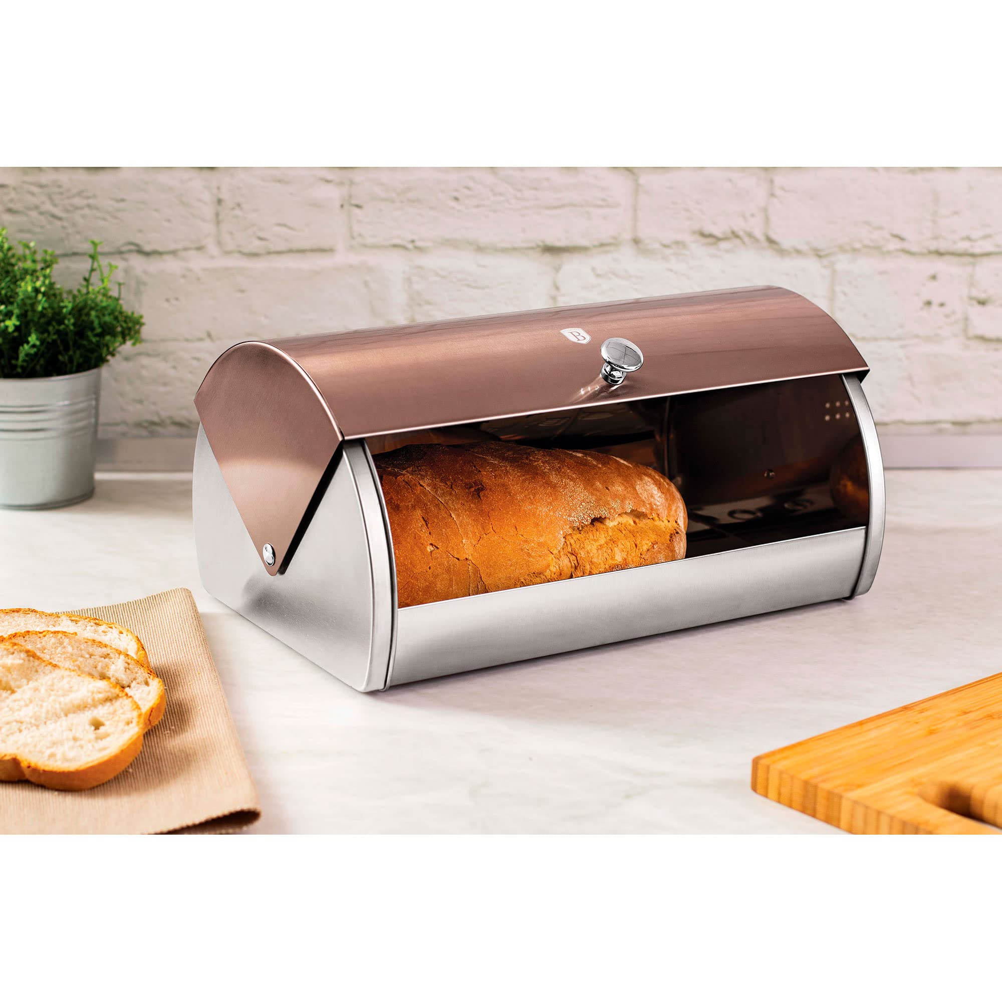 berlinger-haus-rose-gold-bo-te-pain-inox-or-rose-coulissante image 2