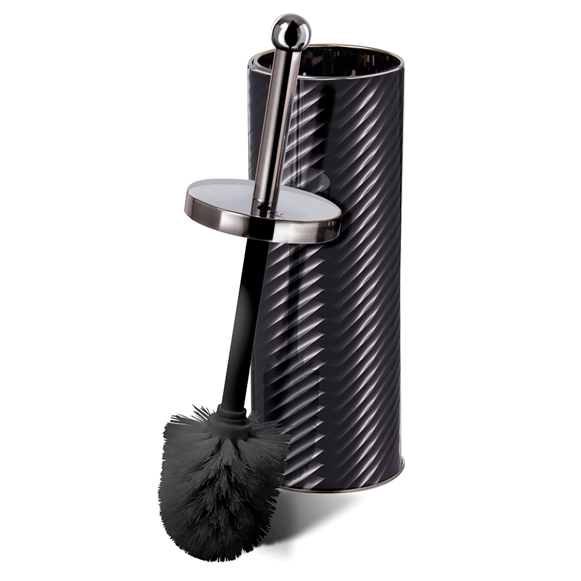 berlinger-haus-carbon-pro-brosse-wc-inox-gris-anti-claboussures image 2