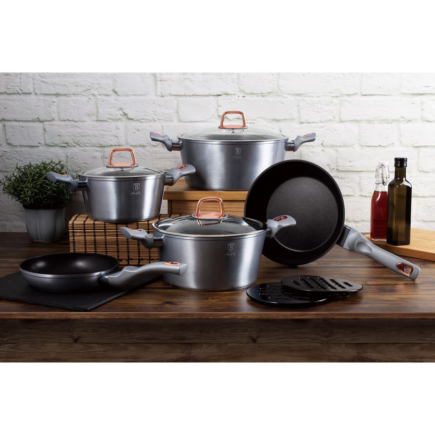 berlinger-haus-moonlight-batterie-cuisine-10-pi-ces-gris-titane image 2