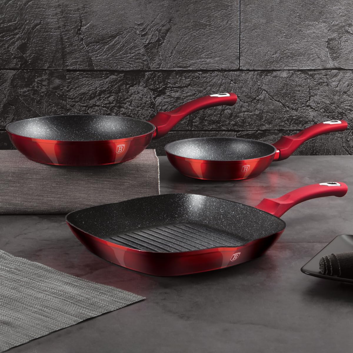 berlinger-haus-metallic-line-burgundy-lot-3-po-les-20-28-cm-rouge-induction image 2