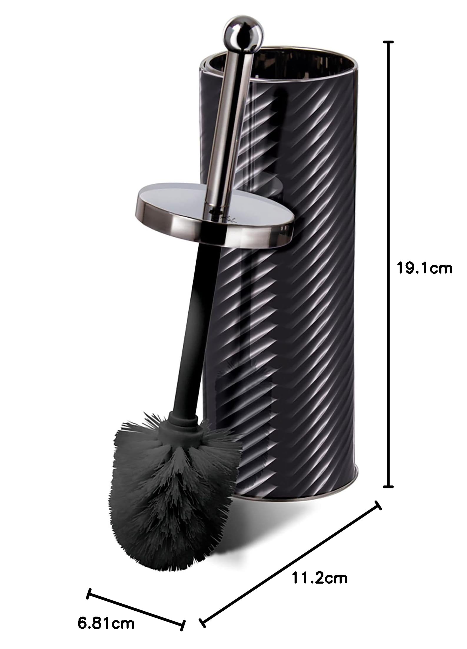 berlinger-haus-carbon-pro-brosse-wc-inox-gris-anti-claboussures image 3