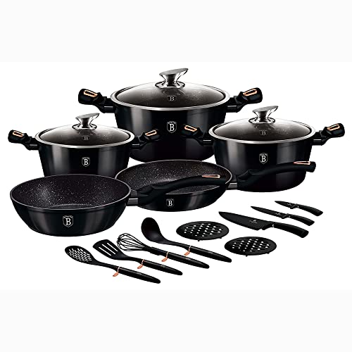 berlinger-haus-shiny-black-batterie-cuisine-17-pi-ces-induction-noir image 2