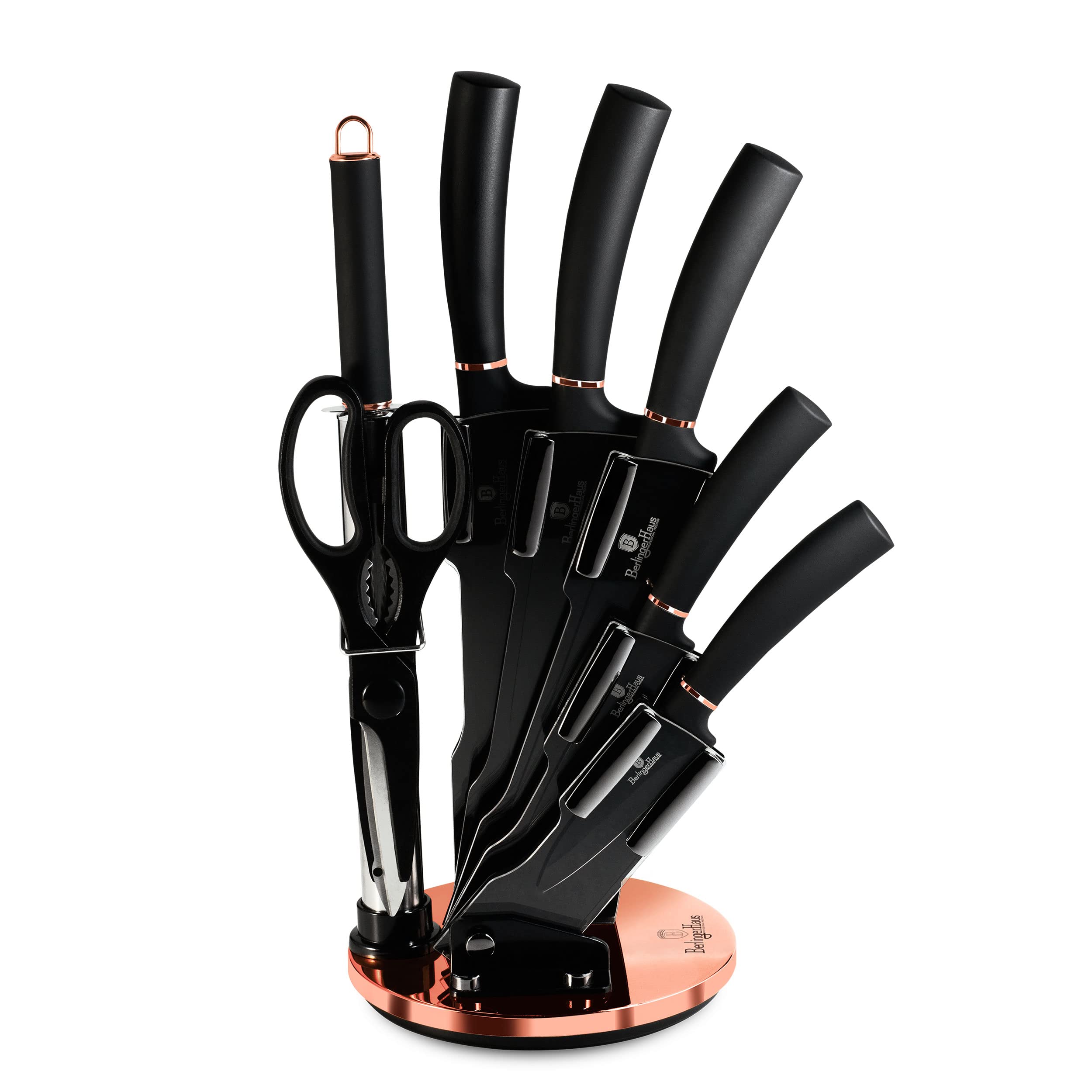 berlinger-haus-black-rose-set-8-couteaux-cuisine-support-inox image 1