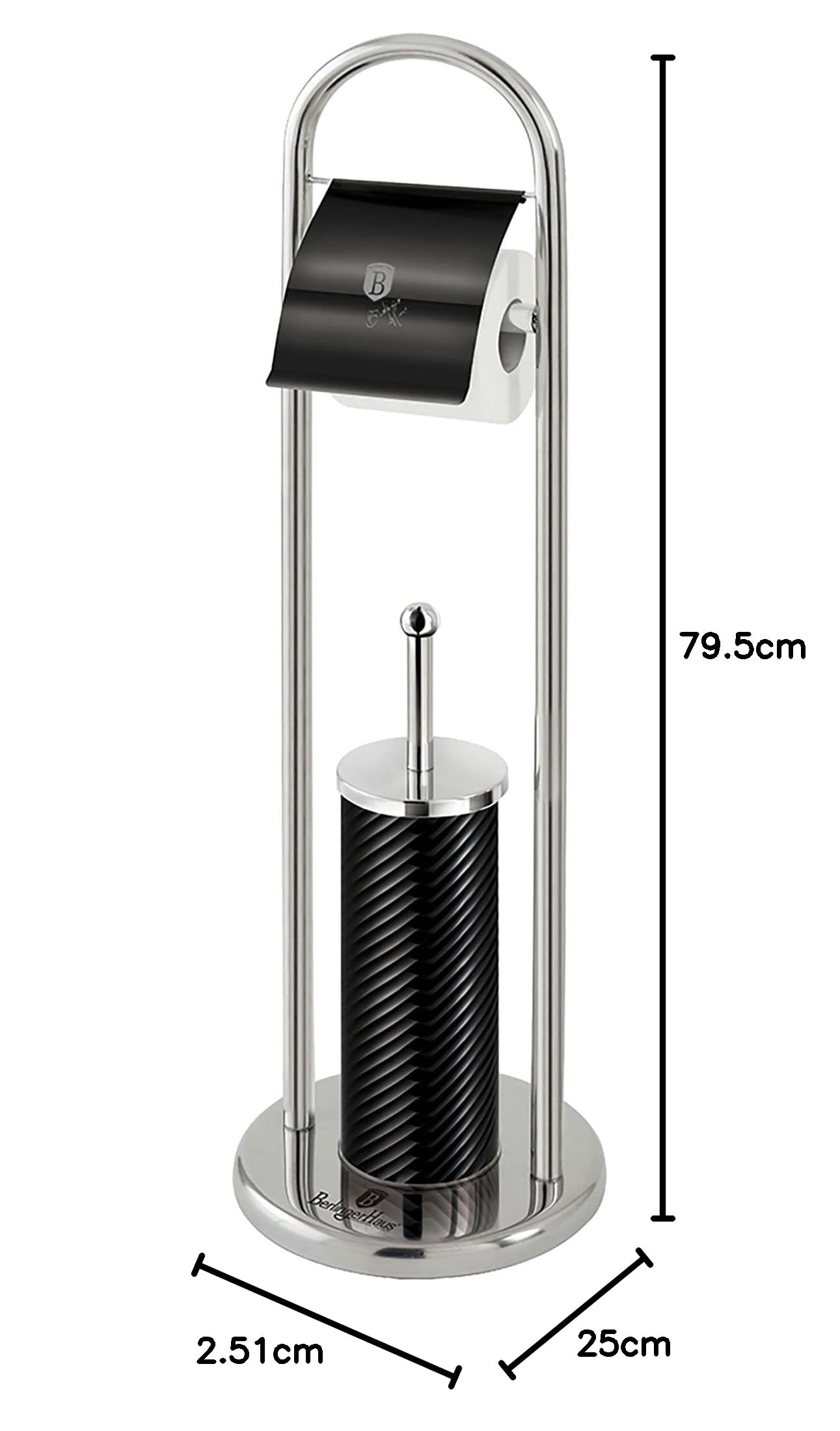 berlinger-haus-black-silver-porte-rouleau-brosse-wc-inox-noir image 2