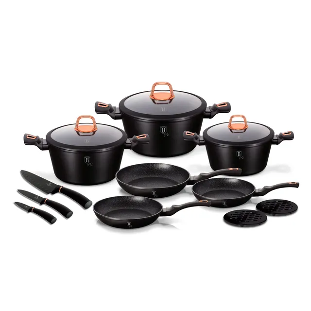 berlinger-haus-black-rose-batterie-cuisine-14-pi-ces-noir-induction image 1
