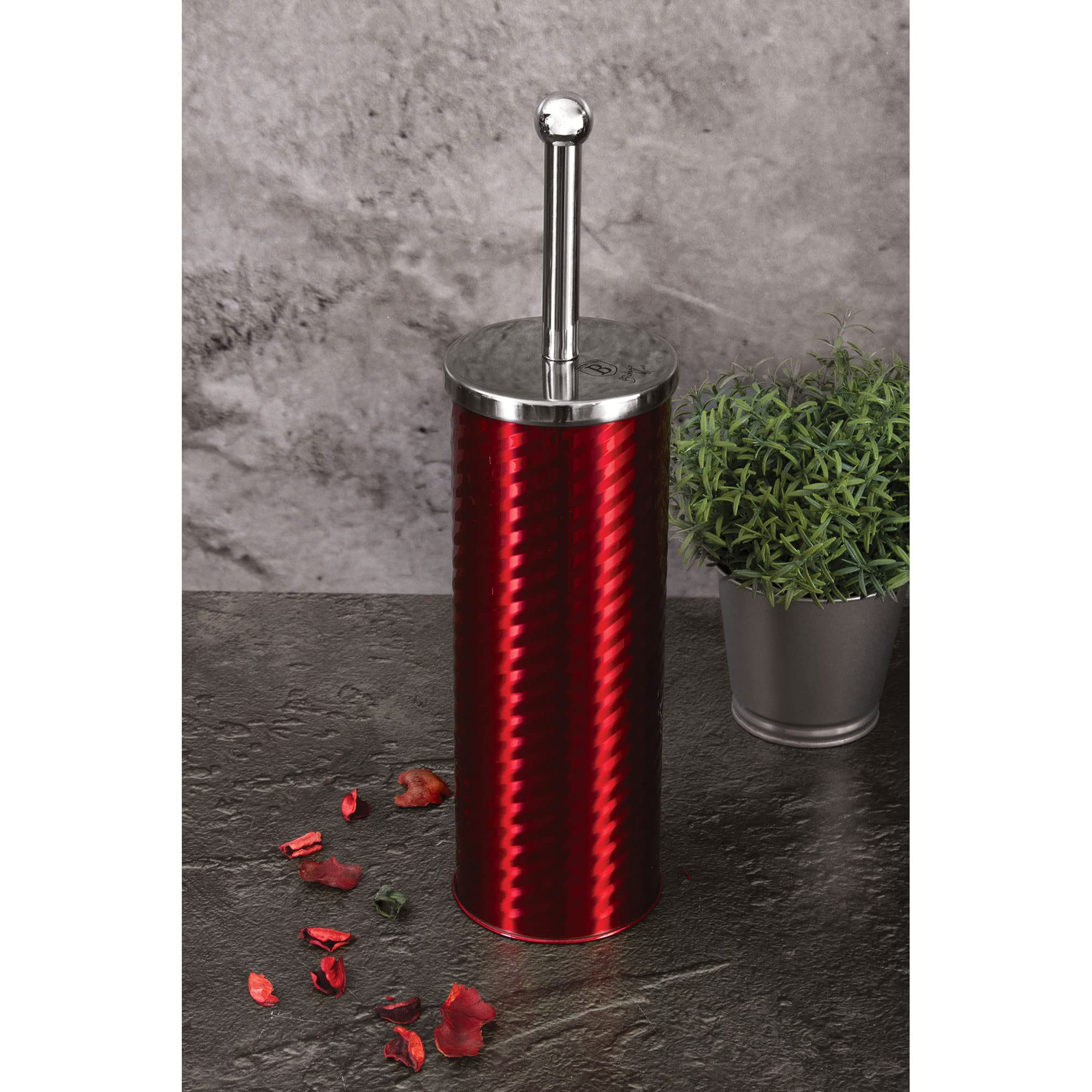 berlinger-haus-burgundy-brosse-wc-inox-rouge-40-cm image 3