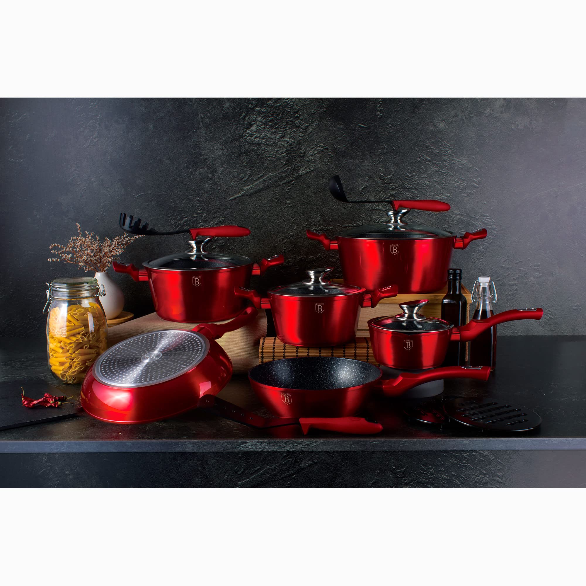 berlinger-haus-burgundy-batterie-de-cuisine-15-pi-ces-rouge-induction image 3