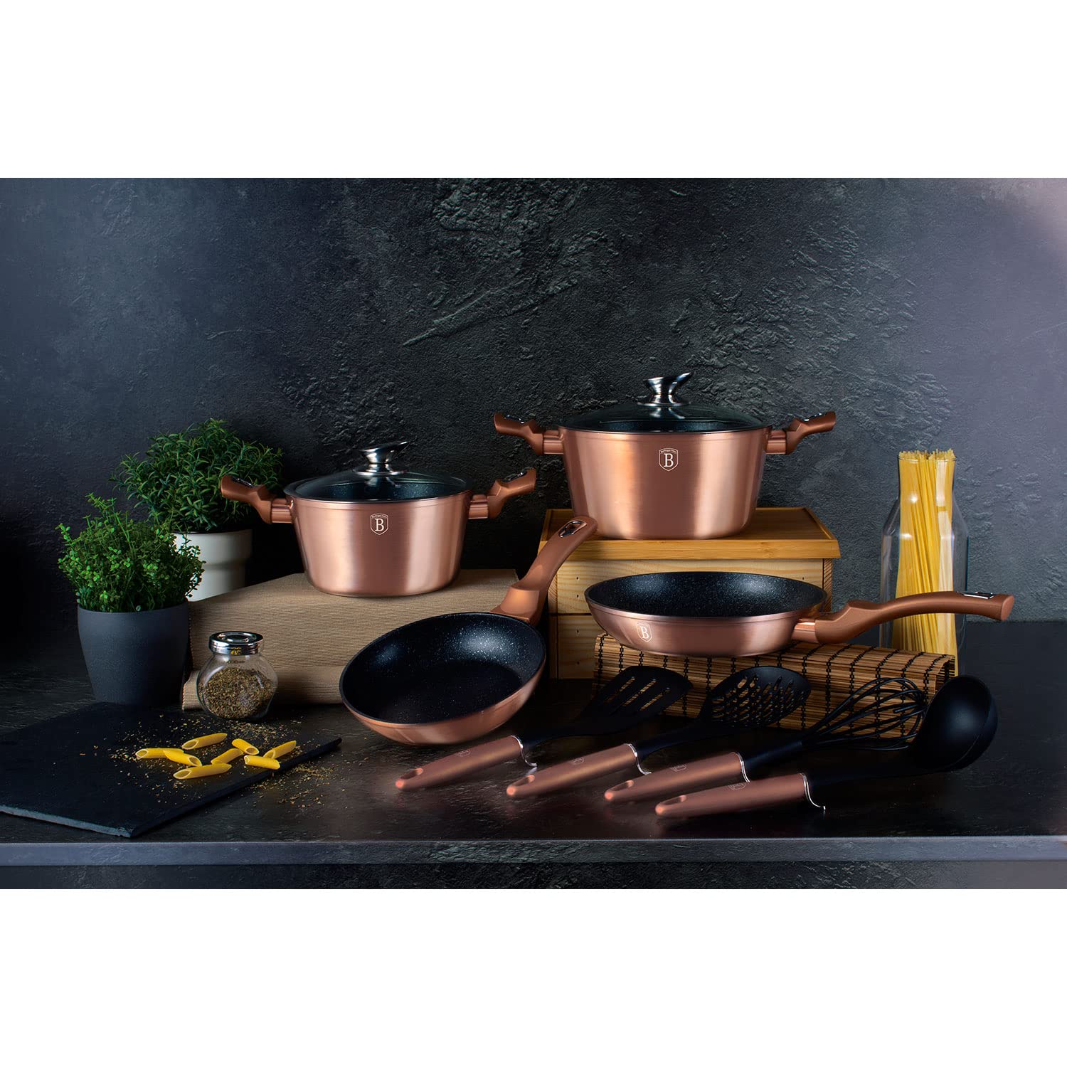 berlinger-haus-metallic-line-batterie-cuisine-10-pi-ces-induction-rose-gold image 3