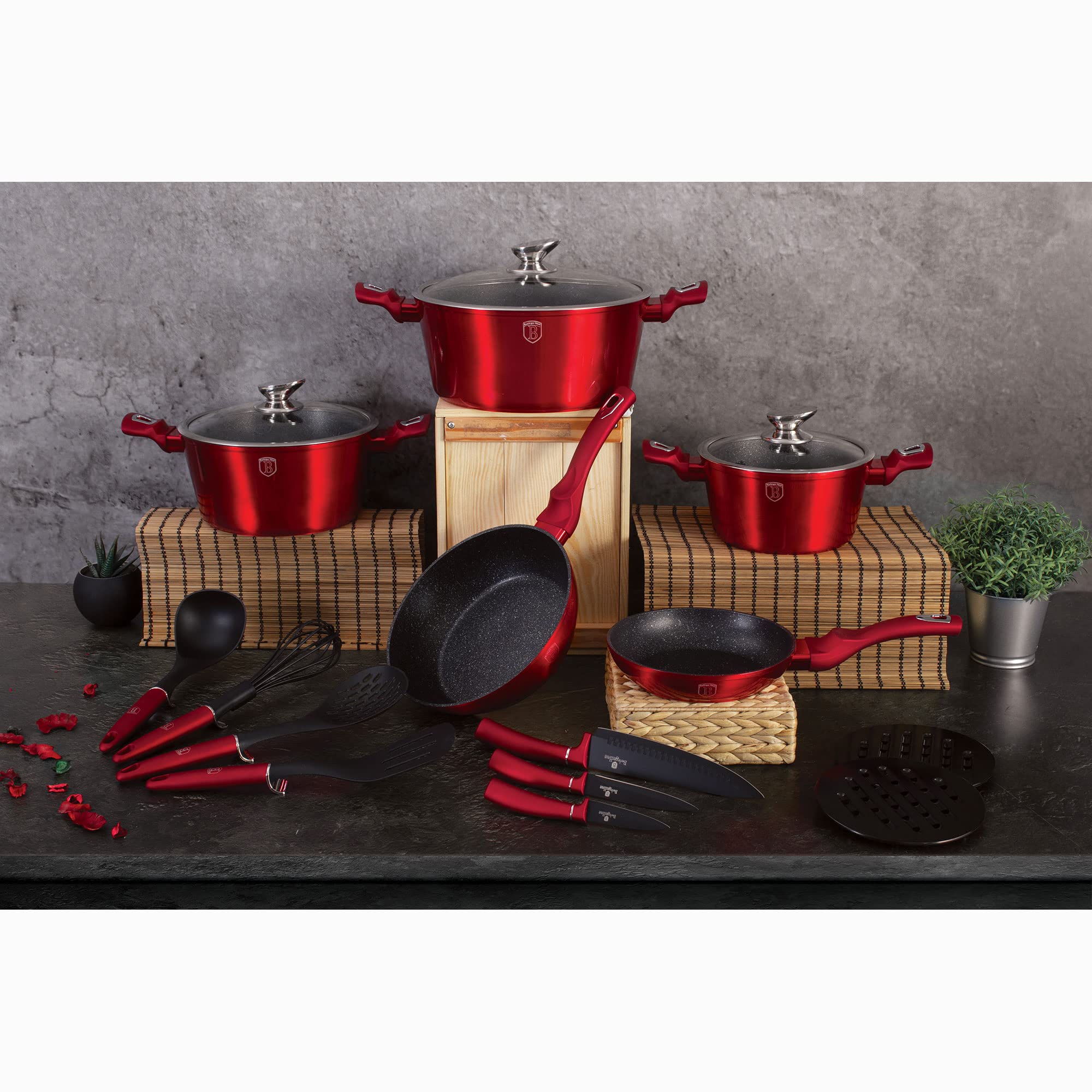 berlinger-haus-burgundy-batterie-cuisine-induction-17-pi-ces-rouge-marbre image 5