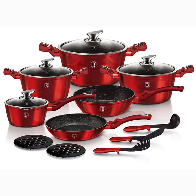 berlinger-haus-burgundy-batterie-de-cuisine-15-pi-ces-rouge-induction image 1
