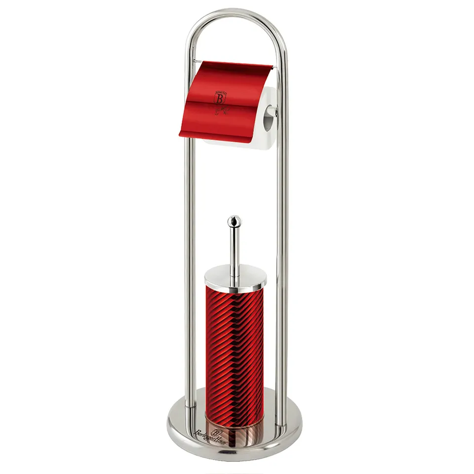 berlinger-haus-burgundy-porte-rouleau-brosse-wc-inox-rouge image 1