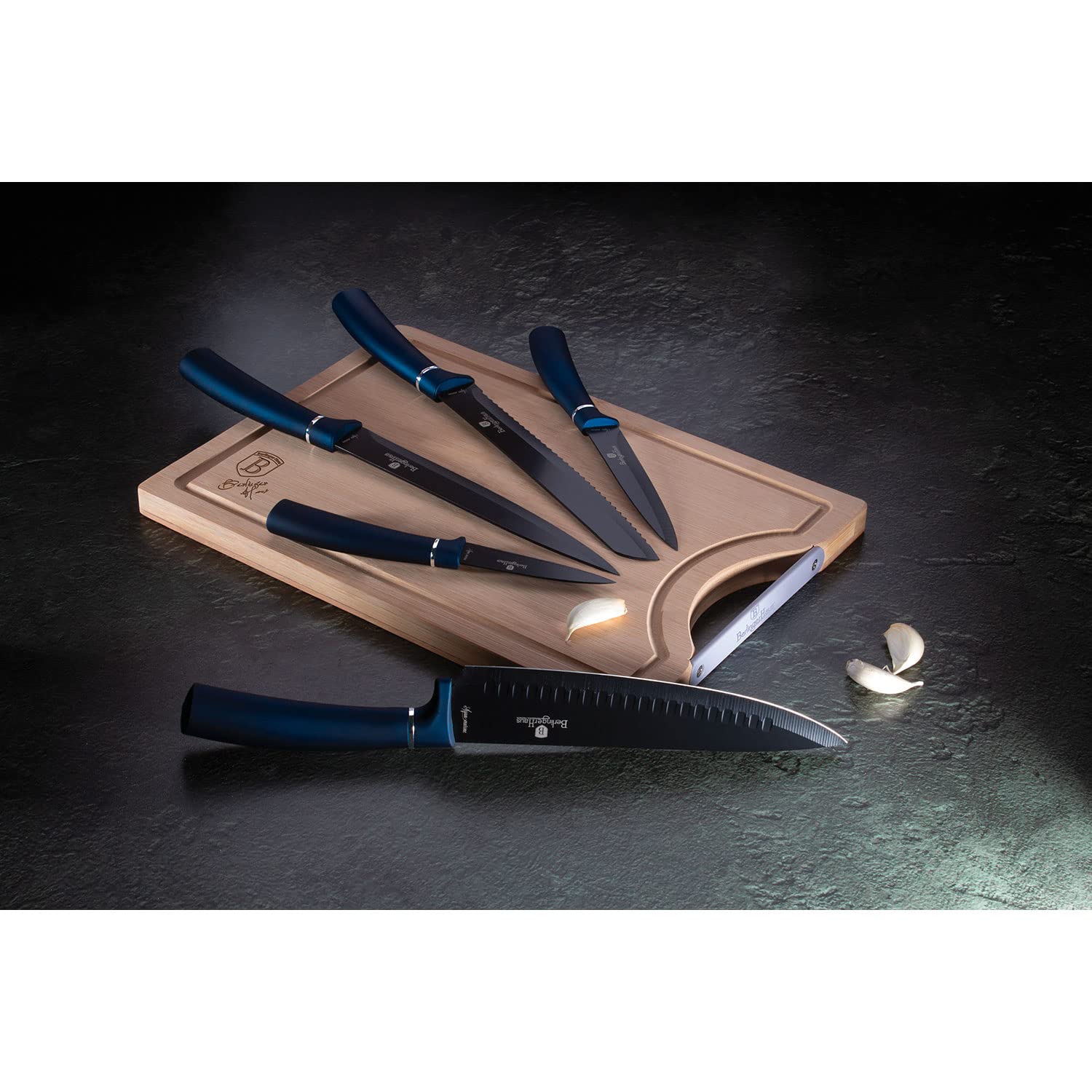 berlinger-haus-aquamarine-set-5-couteaux-planche-bambou image 3