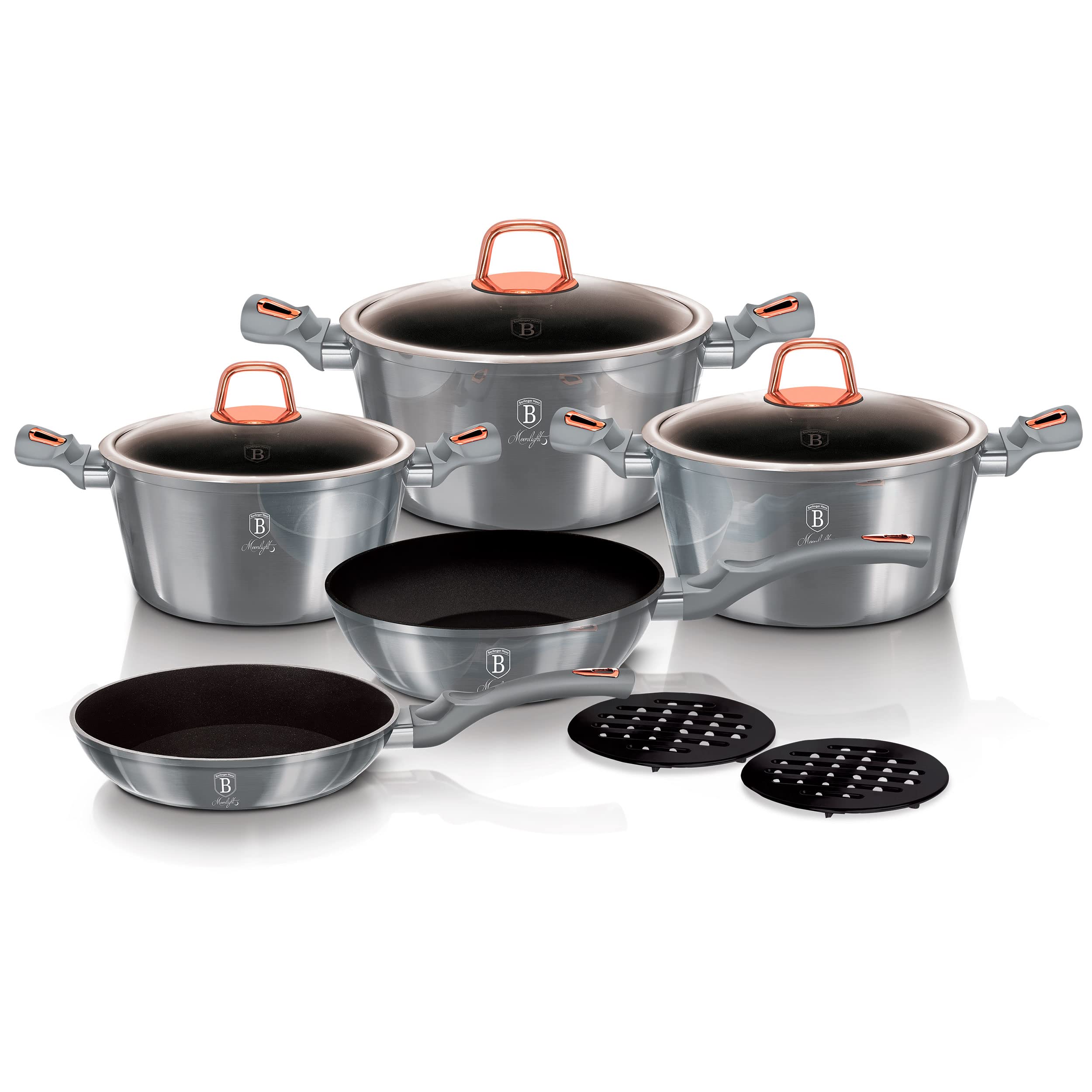 berlinger-haus-moonlight-batterie-cuisine-10-pi-ces-gris-titane image 1